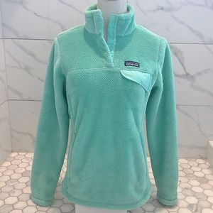 Patagonia Re-Tool Snap T Pullover Mock Neck Gypsum Green Jade X-Dye Fleece S